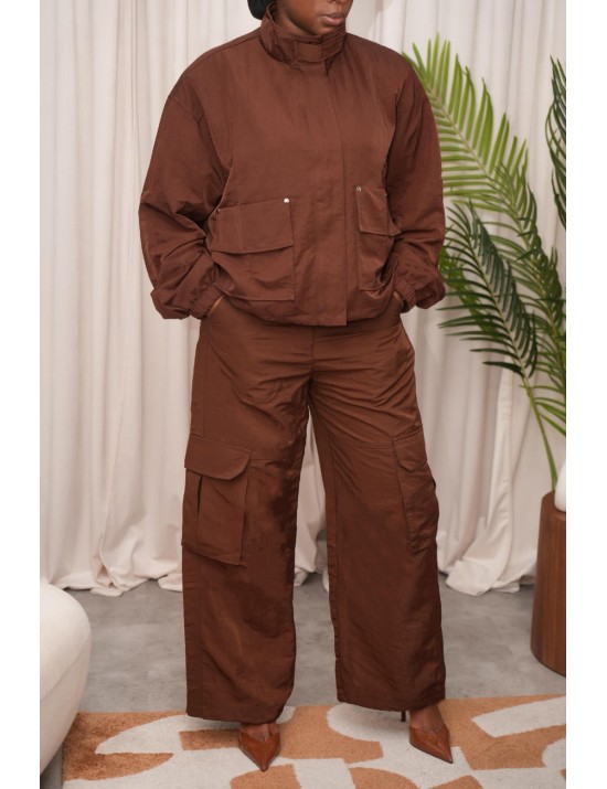 Pantalon cargo marron