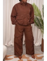 Pantalon cargo marron