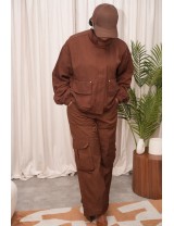 Pantalon cargo marron