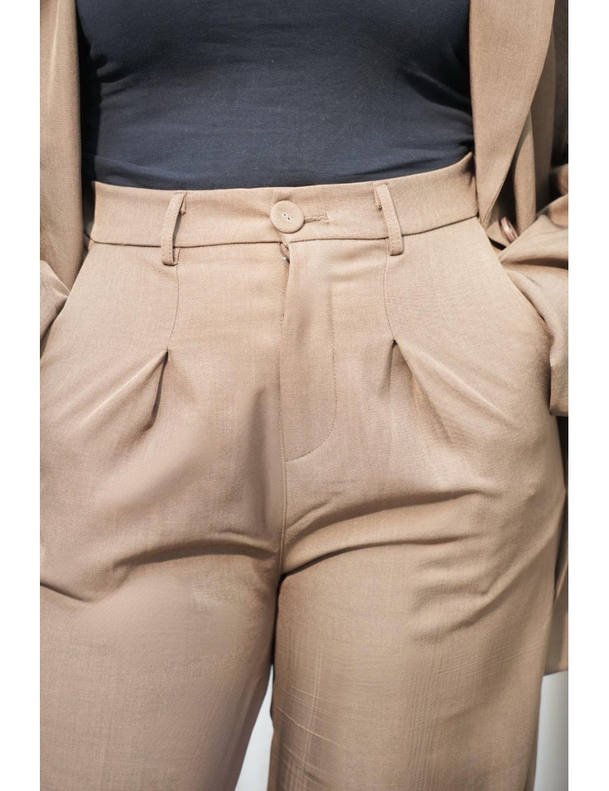 Pantalon blazer taupe