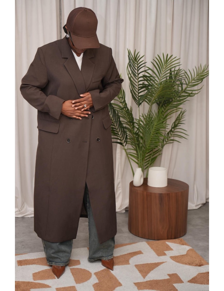 Manteau marron foncé