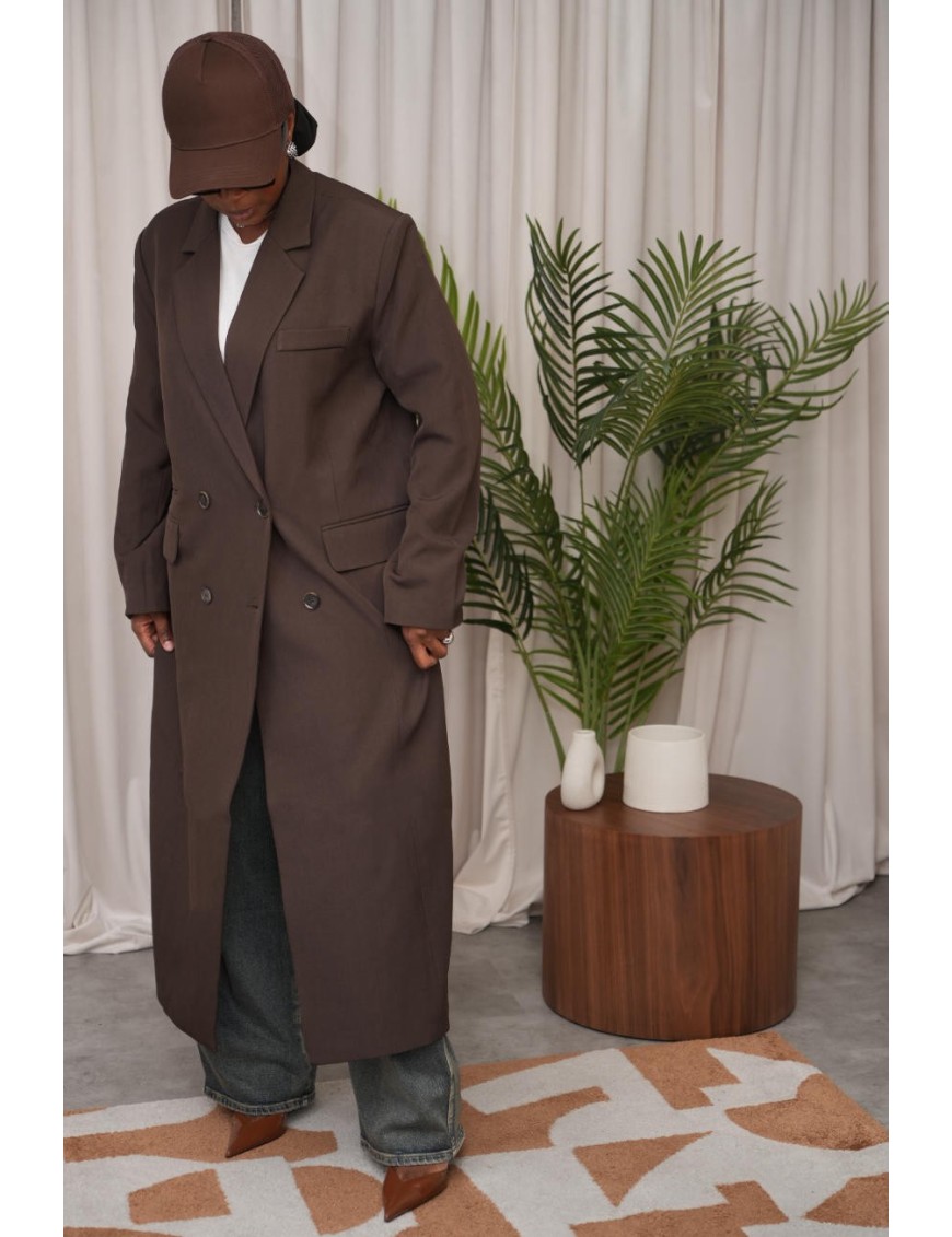 Manteau marron foncé