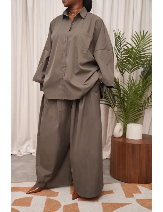 Ensemble impermeable gris