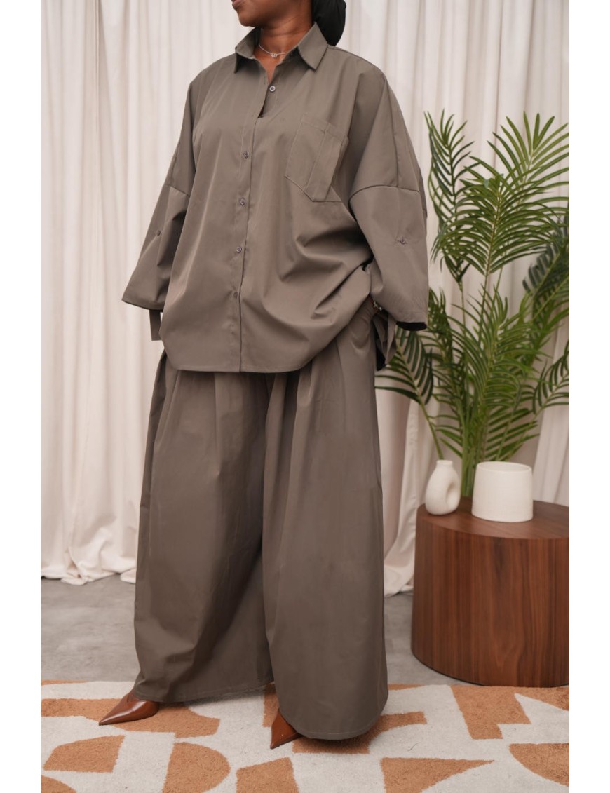 Ensemble impermeable gris