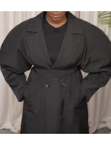 Trench coat long noir