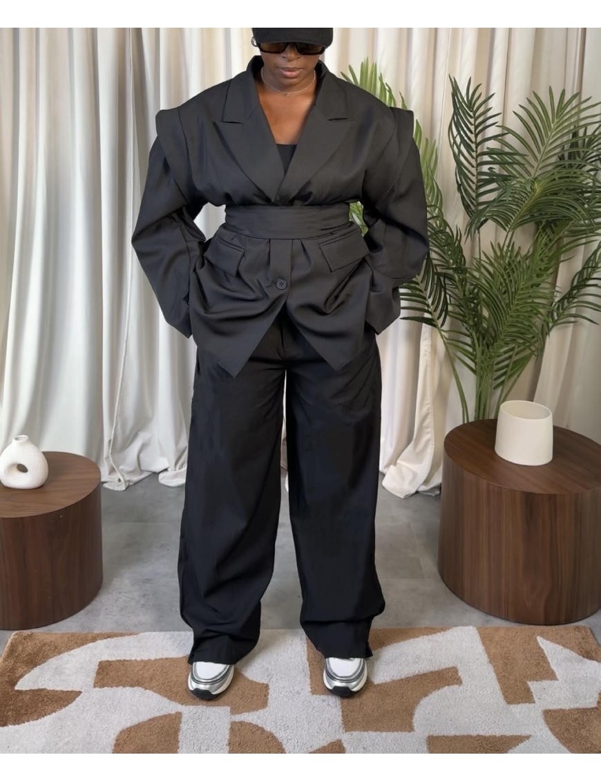 Pantalon blazer noir