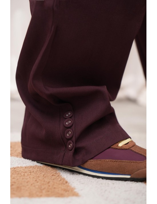 Pantalon blazer bordeau