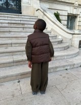 Doudoune sans manche marron