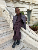 Doudoune sans manche violet