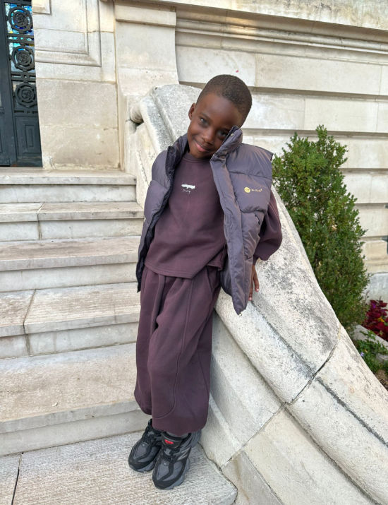 Doudoune sans manche violet