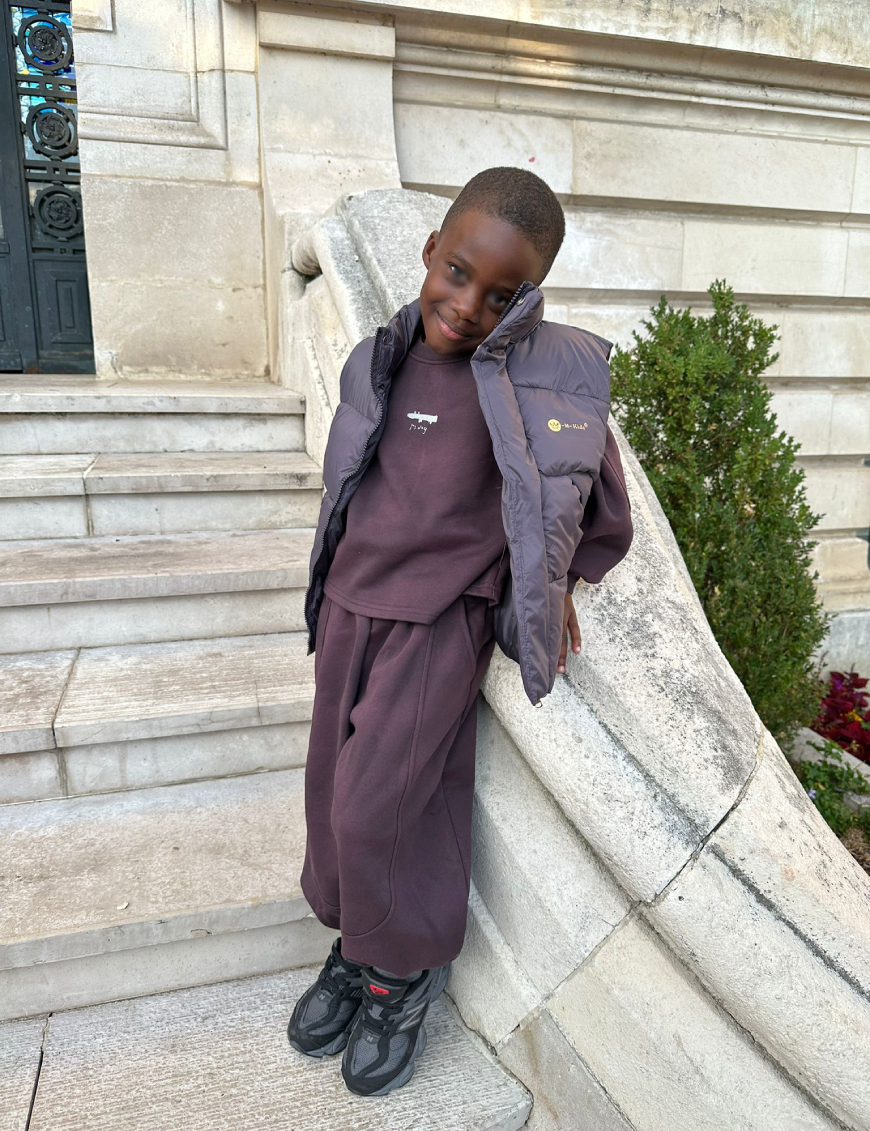 Doudoune sans manche violet