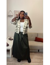 Ensemble gilet en maille et jupe