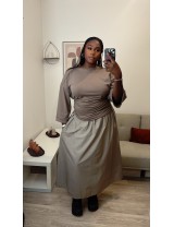 Ensemble t-shirt manches longues et jupe