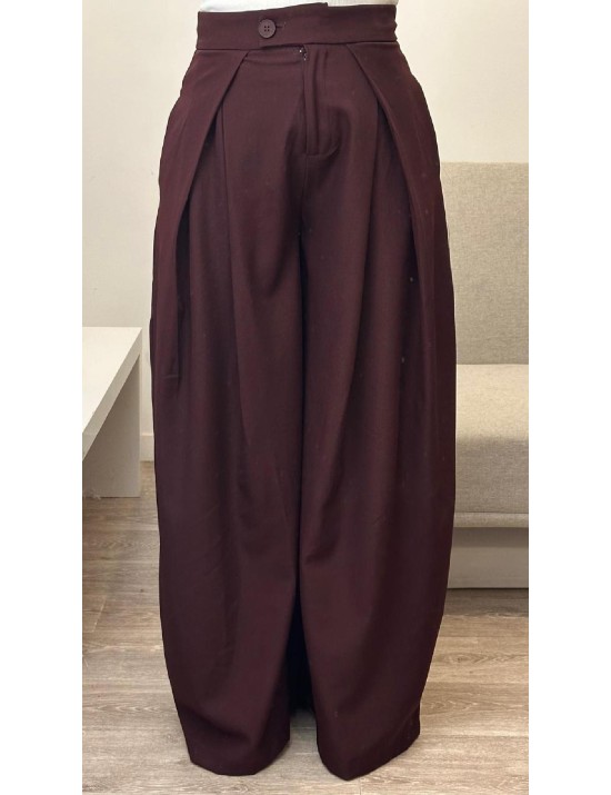 Pantalon à pinces coupe ballon violet