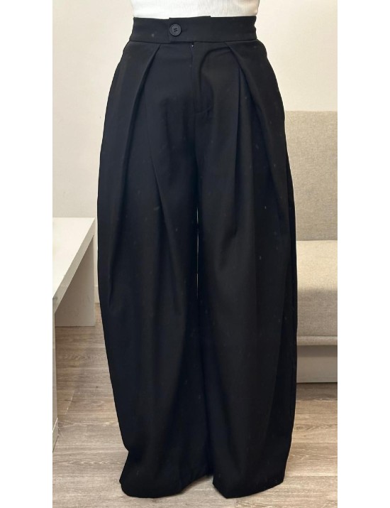 Pantalon à pinces coupe ballon noir