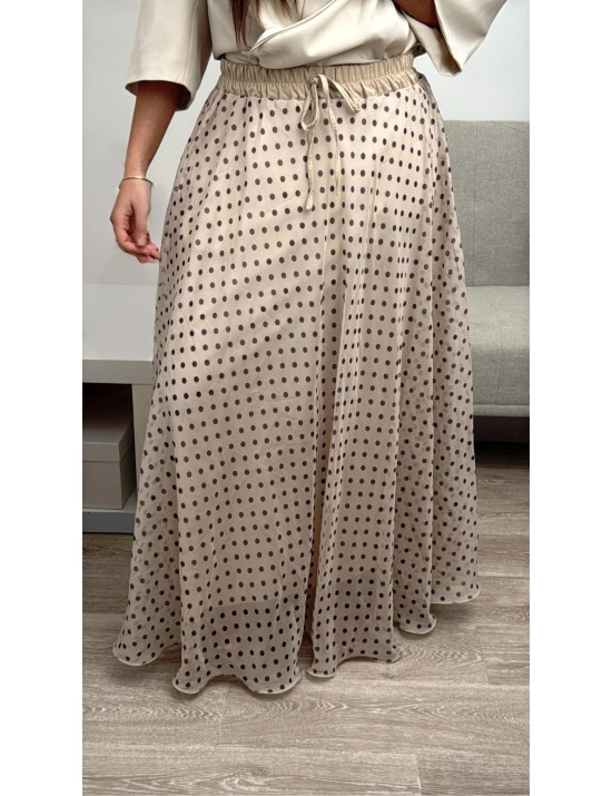 Jupe longue à pois
