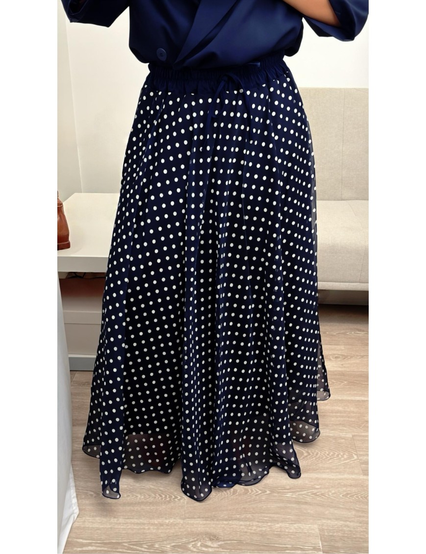 Jupe longue à pois