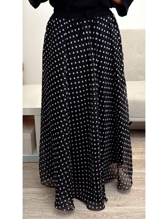Jupe longue à pois