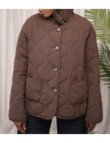 Veste effet matelassé marron