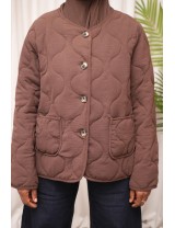 Veste effet matelassé marron