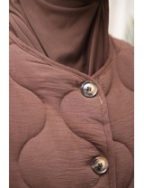 Veste effet matelassé marron