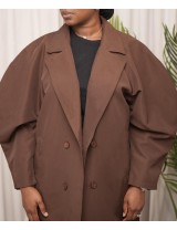 Trench coat long marron